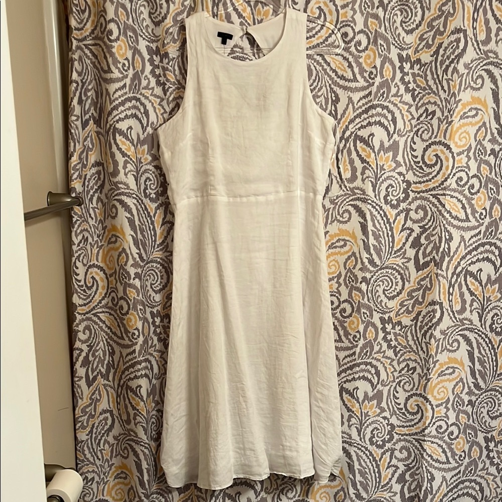 NWT Talbots white linen dress 16